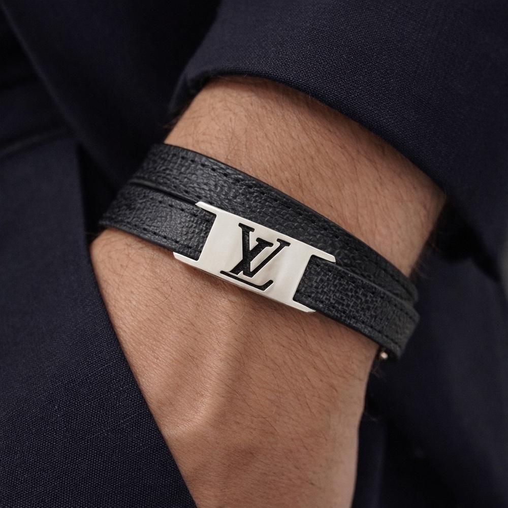 Louis Vuitton Damier Graphite Sign It Double Wrap Bracelet